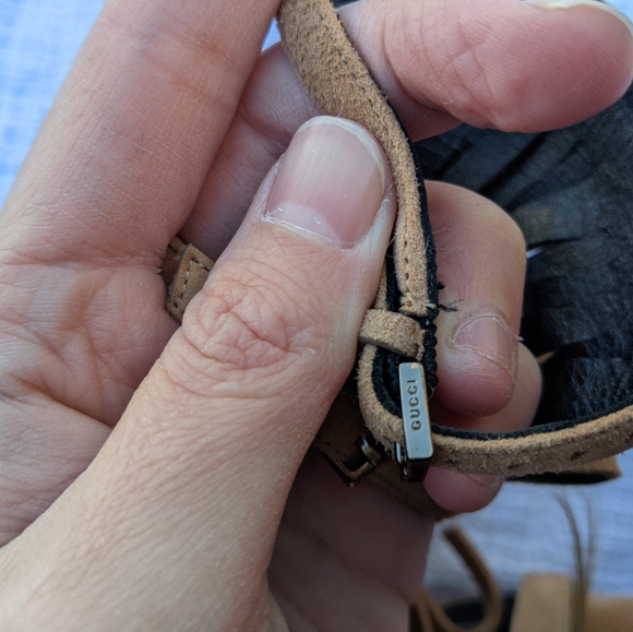 *** Gucci Suede Gladiator Fringe Becky Sandals Heels - Picture 14 of 16